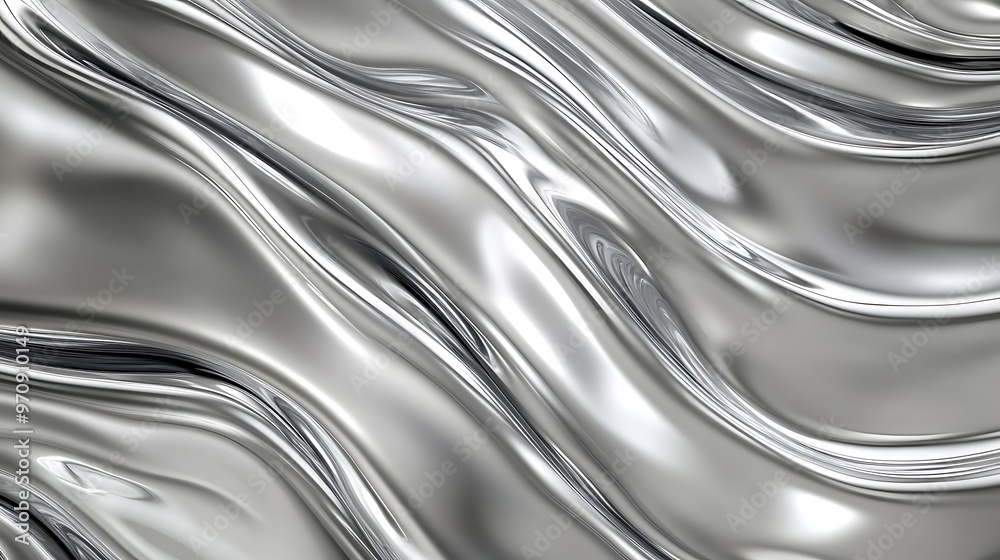A smooth, flowing liquid metal background with a large, clear area for text A smooth, flowing liquid metal background with a large, clear area for text