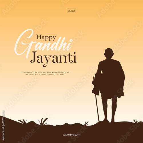 Vector illustration 2 october Mahatma gandhi jayanti. social media poster for gandhi jayanti. national holiday in India. banner, poster template