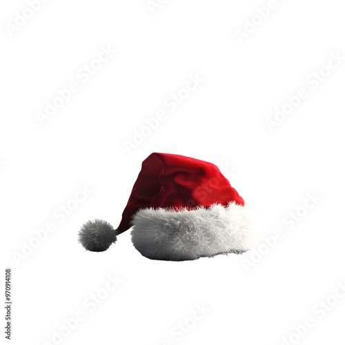 Santa hat front view with festive theme photo