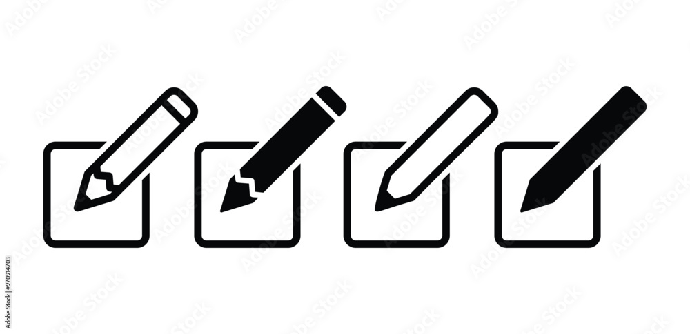 edit with pencil icon symbol sign vector design black white color simple illustration collection set edit with pencil icon symbol sign vector design black white color simple illustration collection set