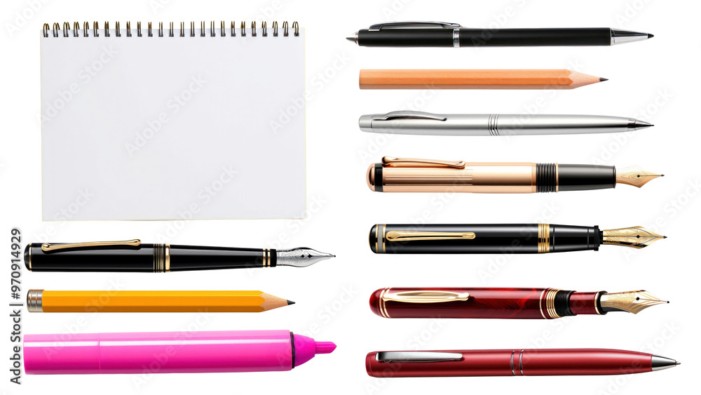 Stationary png element set, transparent background Stationary png element set, transparent background