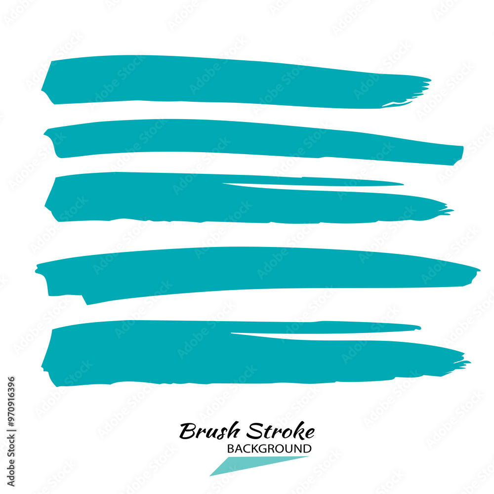 Obraz premium Vector greem brush strokes