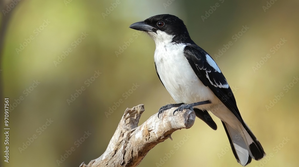 Black-capped Mockingbird Perched on a Branch Black-capped Mockingbird Perched on a Branch