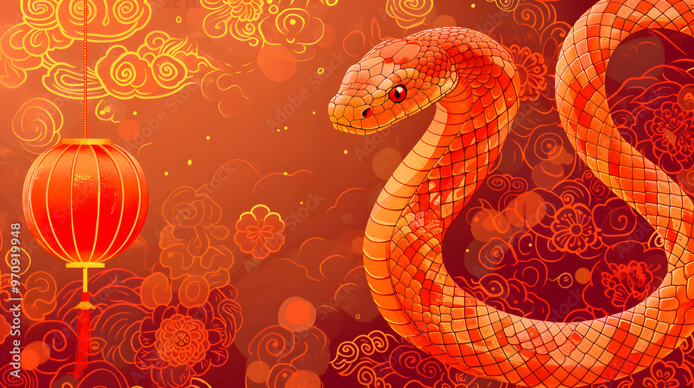 Celebrate the Lunar New Year 2025: Artistic Snake Design and Asian Culture Elements Celebrate the Lunar New Year 2025: Artistic Snake Design and Asian Culture Elements