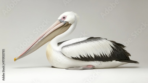 Portrait of a Pelican with a Long Beak