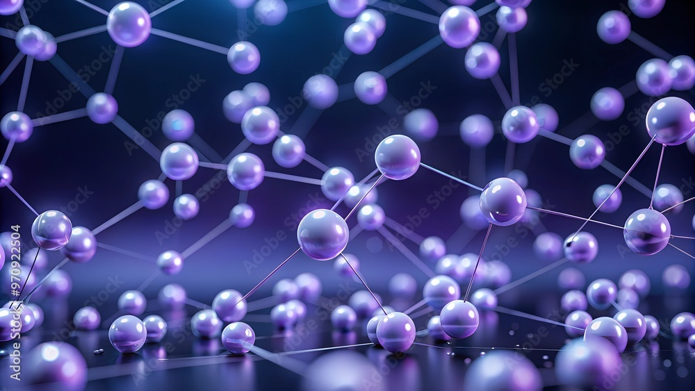 Molecular Connections in a Futuristic Glowing Network Molecular Connections in a Futuristic Glowing Network