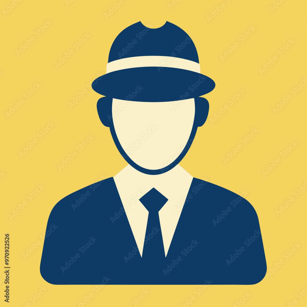 A man wearing a hat and a tie A man wearing a hat and a tie