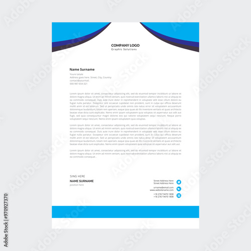 Modern company letterhead template