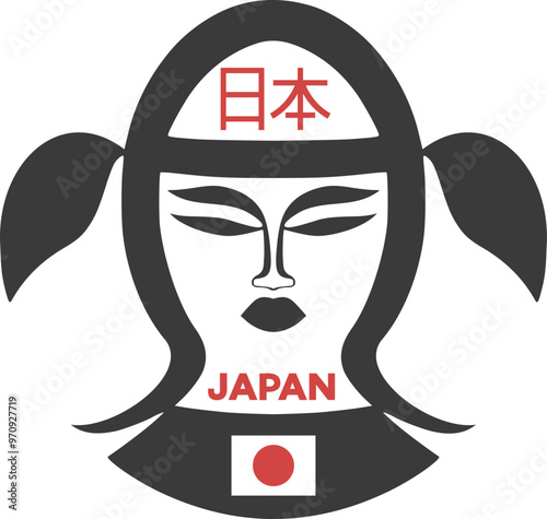 Design of kabuki art face
