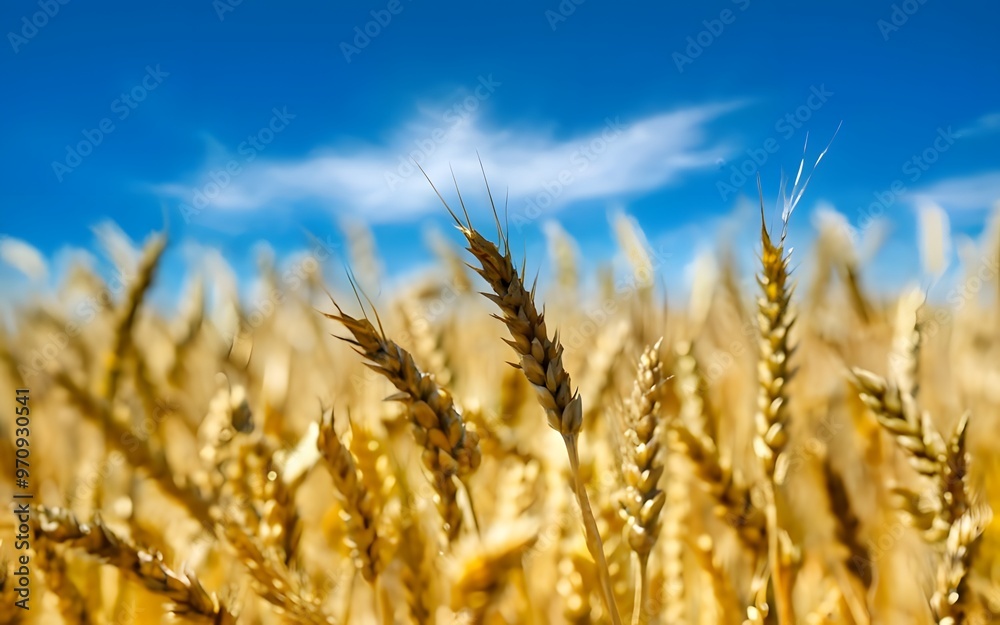 Close-up of wheat ears in the field Close-up of wheat ears in the field