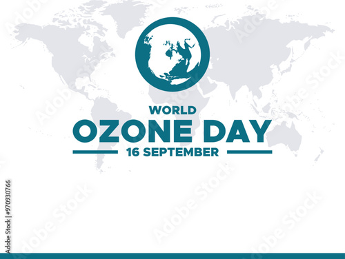 World Ozone Day, 16 September, Ozone day post, poster, ads, banner design, stock illustration, editable template, World Ozone Day social media template. vector illustration.