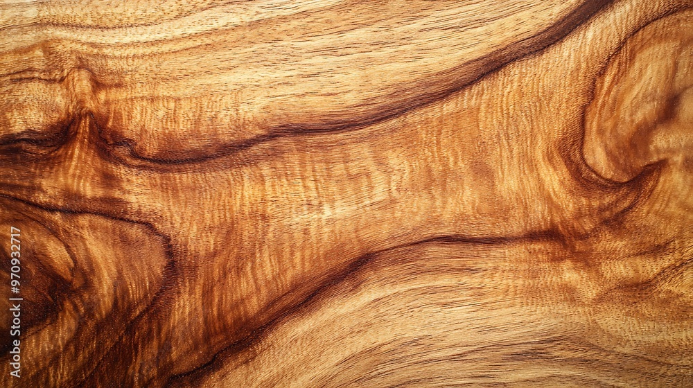 Fototapeta premium A smooth, polished wood grain background with a subtle texture and a large, clear space for text