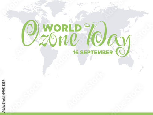 World Ozone Day, 16 September, Ozone day post, poster, ads, banner design, stock illustration, editable template, World Ozone Day social media template. vector illustration.