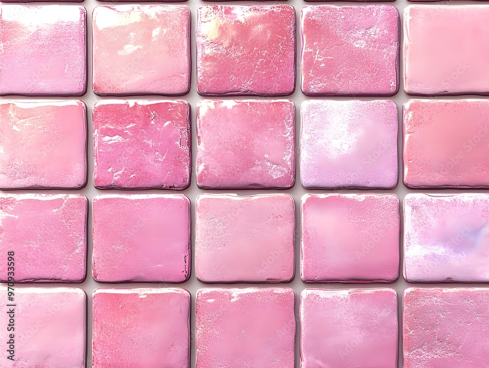 Pink ceramic tile wall background Pink ceramic tile wall background
