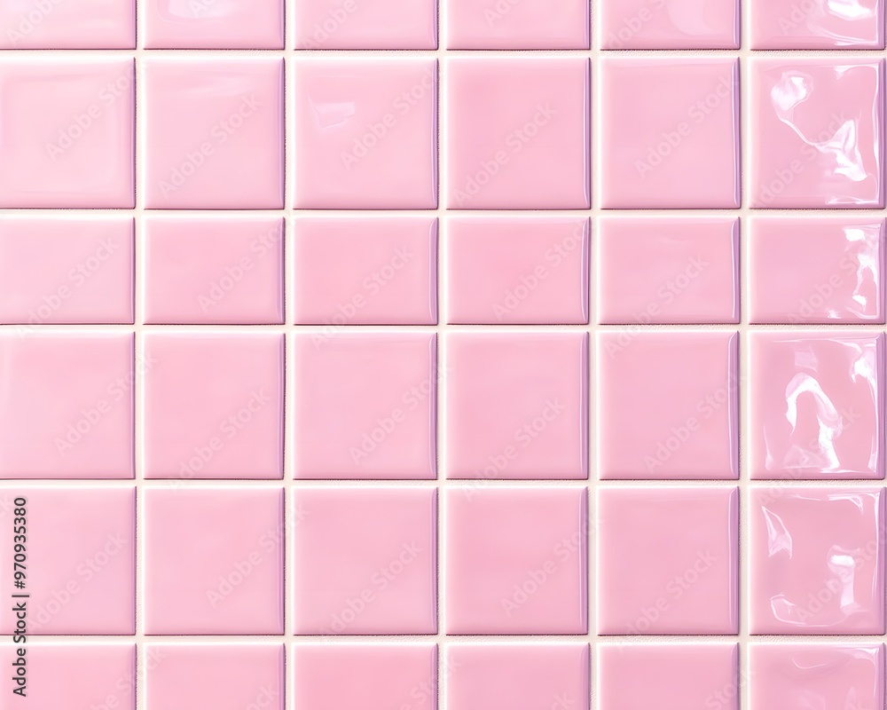 Pink ceramic tile wall background Pink ceramic tile wall background