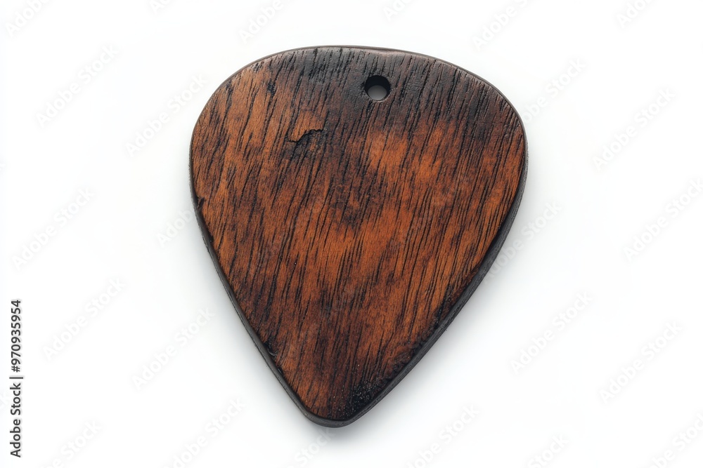 A wooden heart shaped brooch with a brown finish, generative ai image A wooden heart shaped brooch with a brown finish, generative ai image