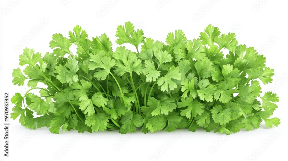 Coriander clipart, element, 3D illustration, realistic, isolated on white background Coriander clipart, element, 3D illustration, realistic, isolated on white background