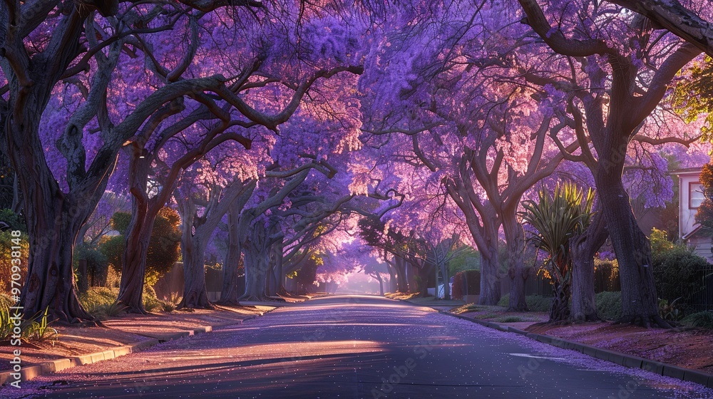 Fototapeta premium Blossoming Jacaranda Boulevard