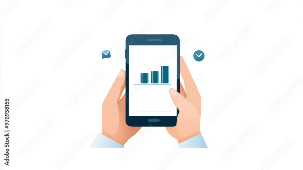 Digital expense tracker on smartphone shows growing graph, symbolizing financial progress and management. This image conveys sense of achievement and organization Digital expense tracker on smartphone shows growing graph, symbolizing financial progress and management. This image conveys sense of achievement and organization