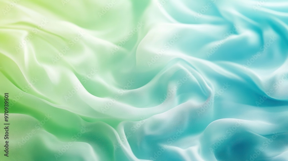 Abstract Green and Blue Fabric Texture