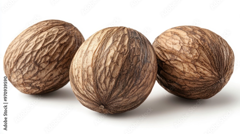 Nutmeg clipart, element, 3D illustration, realistic, isolated on white background Nutmeg clipart, element, 3D illustration, realistic, isolated on white background
