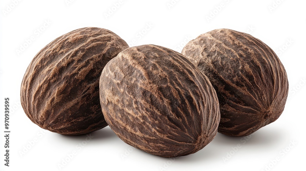 Nutmeg clipart, element, 3D illustration, realistic, isolated on white background Nutmeg clipart, element, 3D illustration, realistic, isolated on white background