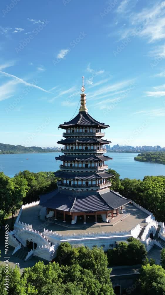 Leifeng Pagoda in West Lake Scenic Area, Hangzhou, China Leifeng Pagoda in West Lake Scenic Area, Hangzhou, China