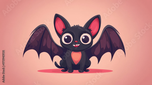 Cute bat costume for pets featuring cartoonish wings, perfect for Halloween fun. This adorable design brings joy and laughter to any pet lovers day photo