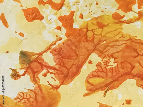 orange gouache texture vector background