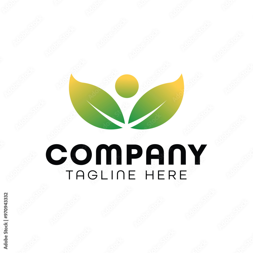 Fototapeta premium Leaf logo colorful gradient illustrations