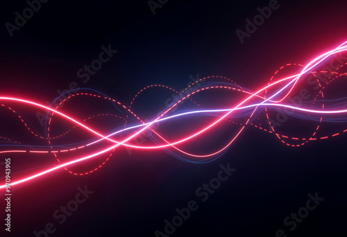 Abstract Neon Light Trails