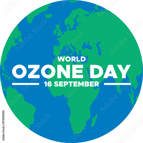 World Ozone Day, 16 September, Ozone day post, poster, ads, banner design, stock illustration, editable template, World Ozone Day social media template. vector illustration.
