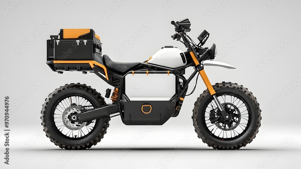 Rugged Off Road Delivery Motorcycle with Durable Cargo Storage Rugged Off Road Delivery Motorcycle with Durable Cargo Storage