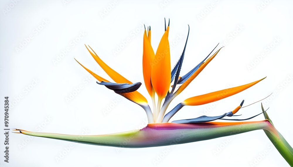 Bird of Paradise Flower Isolate Illustration Background Bird of Paradise Flower Isolate Illustration Background