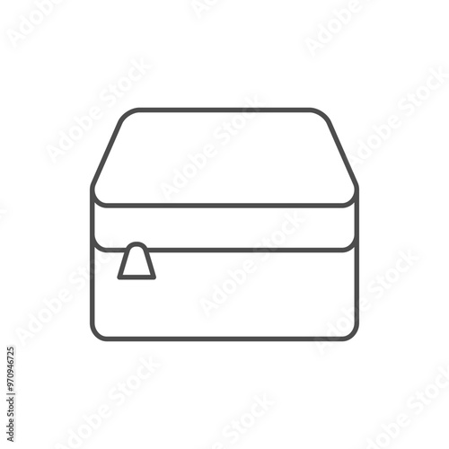 Container with zip lock line icon