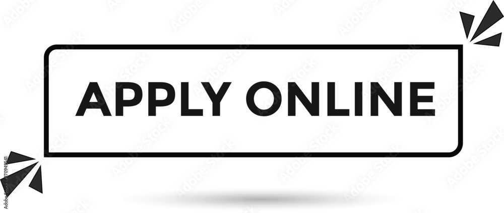 Apply online button web banner templates. Vector Illustration
Apply online button web banner templates. Vector Illustration