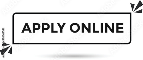 Apply online button web banner templates. Vector Illustration 
