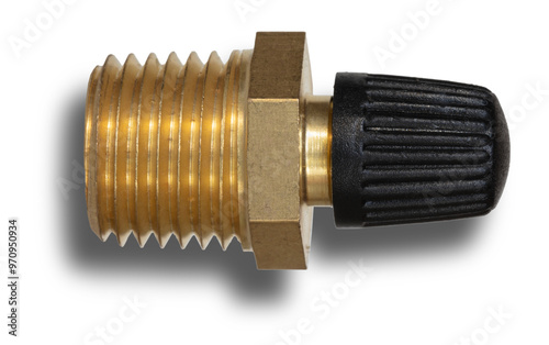 Obraz na płótnie Brass air inflatore fitting w salonie