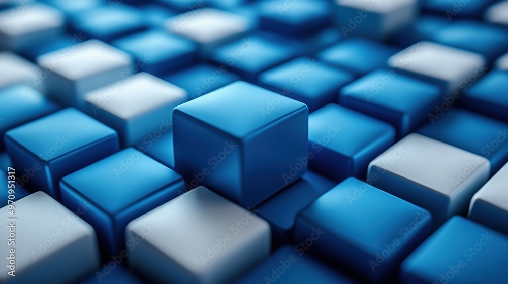 Abstract 3d square shape futuristic object colourfull Abstract 3d square shape futuristic object colourfull
