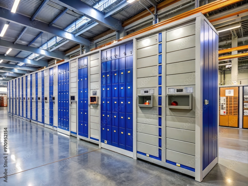 A convenient and secure locker system inside a popular home improvement store allows customers to pick up online orders at their own pace. A convenient and secure locker system inside a popular home improvement store allows customers to pick up online orders at their own pace.
