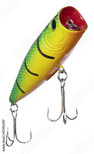 Obraz na płótnie Topwater fishing lure seen from slightly below w salonie
