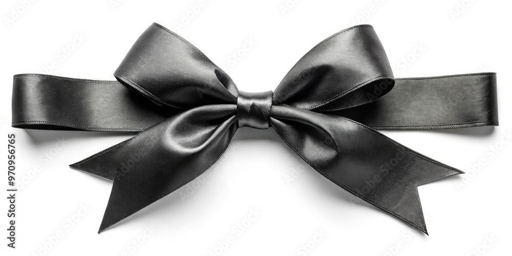 A delicate black satin ribbon, neatly tied in a bow, rests on a soft, white background, symbolizing mourning, respect, or solidarity in a subtle, elegant way. A delicate black satin ribbon, neatly tied in a bow, rests on a soft, white background, symbolizing mourning, respect, or solidarity in a subtle, elegant way.