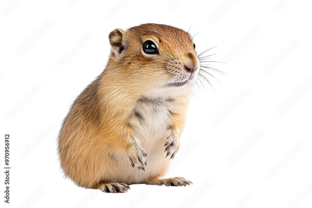 A cute and curious rodent stands upright, showcasing its fluffy fur and large eyes, perfect for nature lovers and wildlife enthusiasts. A cute and curious rodent stands upright, showcasing its fluffy fur and large eyes, perfect for nature lovers and wildlife enthusiasts.