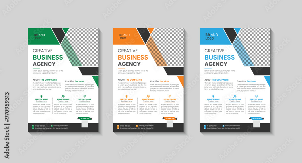 Obraz premium Modern Business flyer design template
