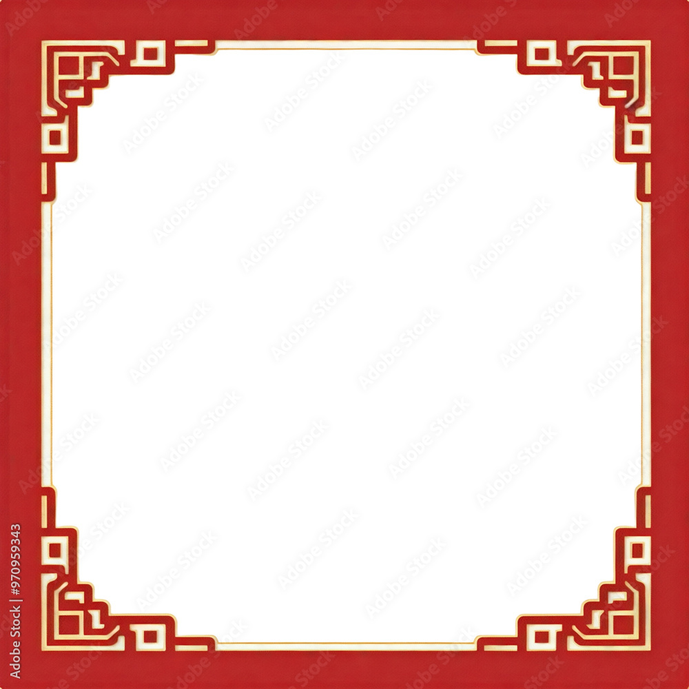 Obraz premium A red frame with a white background