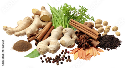 PNG  Immunity booster herbs spice plant food.