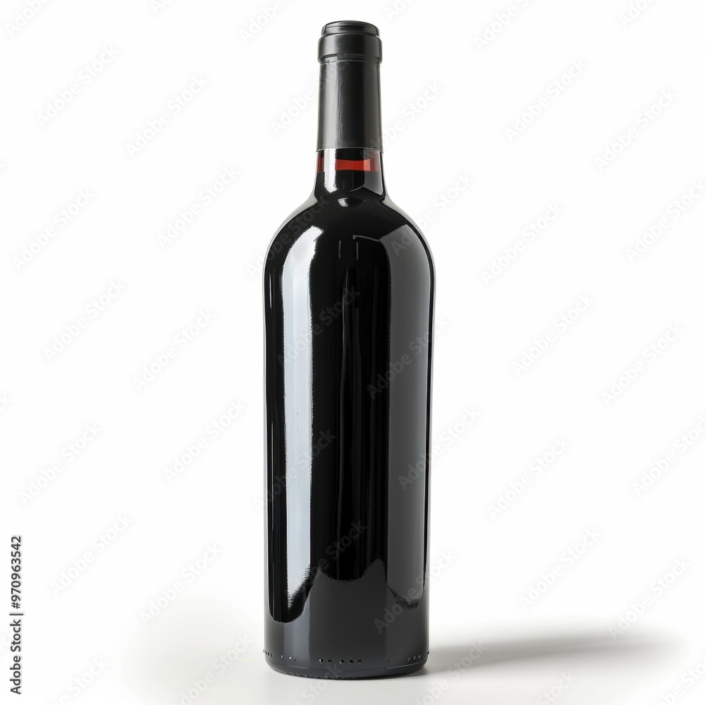 Grape wine bottle isolated over white background Grape wine bottle isolated over white background