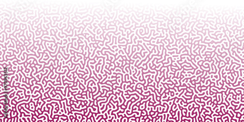 Abstract Reaction-diffusion or Turing pattern natural texture in coral pink  gradient colour scheme. Linear design with biological shapes. Organic lines in memphis. abstract turing organic wallpaper.	