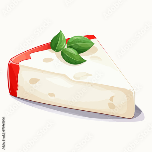 Cheese image. Cute cartoon image of cheese. Vector illustration.