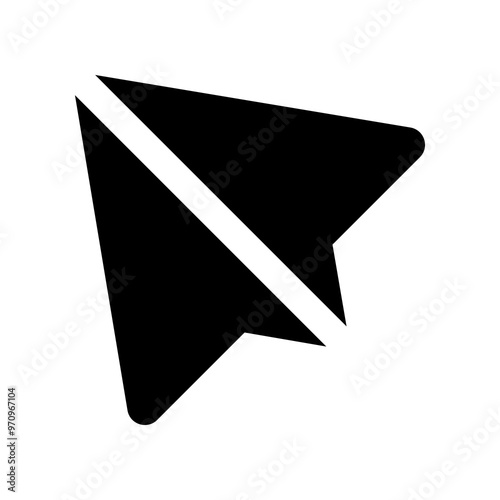 paper airplane icon, vector isolated on white background, simple and modern design.